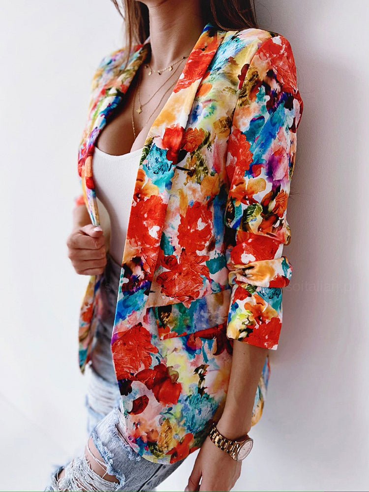 Veste Blazer Fleurie Femme – Chic, Légère et Polyvalente pour Toutes Occasions
