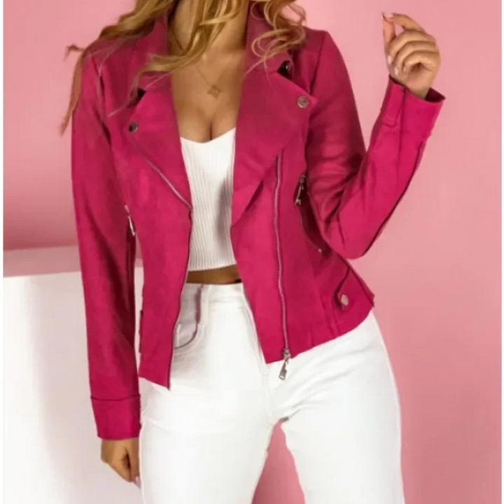 Veste Courte à Revers pour Femme - Élégance Décontractée et Chaleur