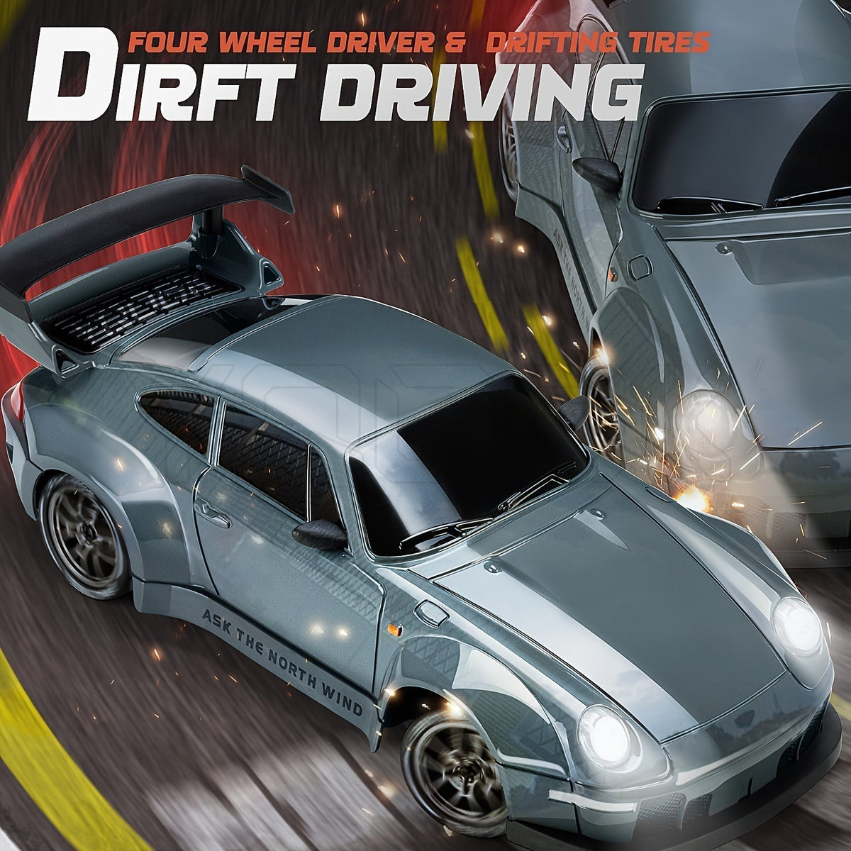 Voiture RC Drift 4WD - Lumières LED & Batterie Rechargeable