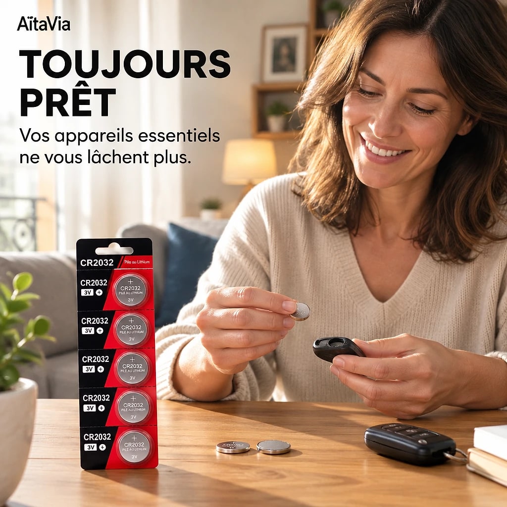 Voltène – Piles CR2032 Lithium